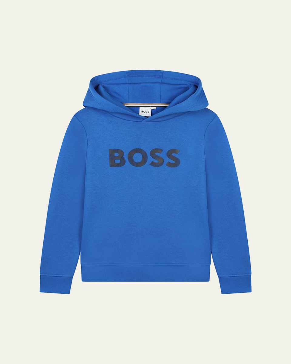 Boy's Logo-Print Hoodie, Size 6-12